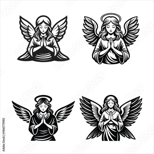 Praying Angel Silhouette photo
