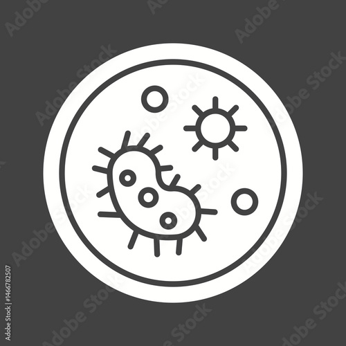 Microorganisms icon vector image. Suitable for mobile apps, web apps and print media.