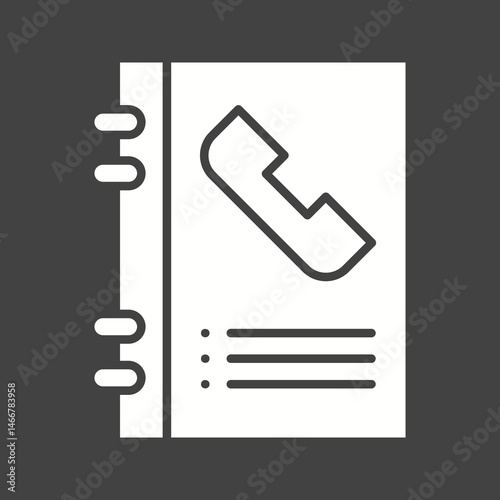 Phonebook icon vector image. Suitable for mobile apps, web apps and print media.