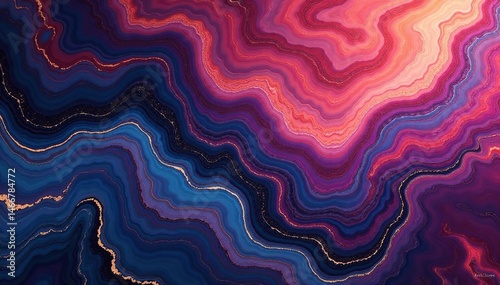 Elegant swirling marble texture, rich jewel tones, tones, stationery