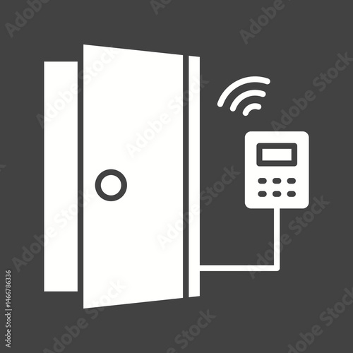 Smart Door icon vector image. Suitable for mobile apps, web apps and print media.