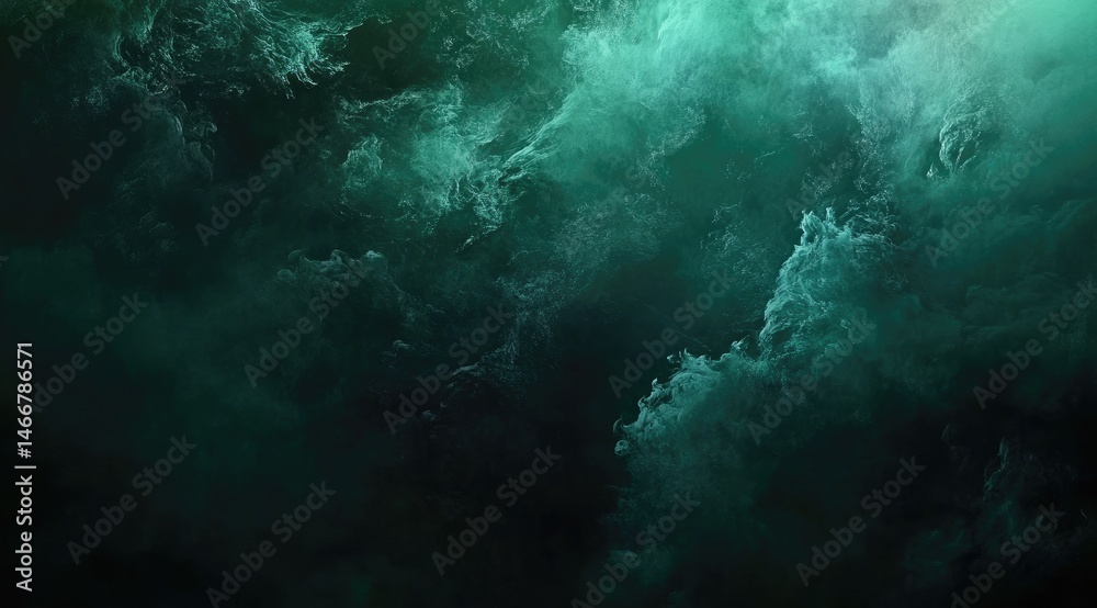 Fototapeta premium Teal and black swirling cloudscape