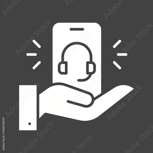 Smartphone Support icon vector image. Suitable for mobile apps, web apps and print media.