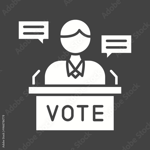 Speech icon vector image. Suitable for mobile apps, web apps and print media.