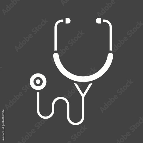 Stethoscope icon vector image. Suitable for mobile apps, web apps and print media.