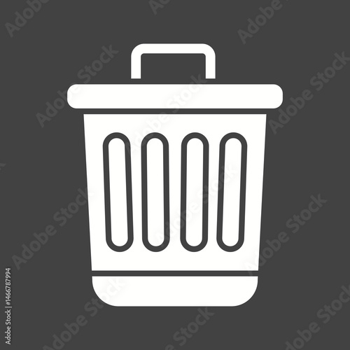 Trash Can icon vector image. Suitable for mobile apps, web apps and print media.