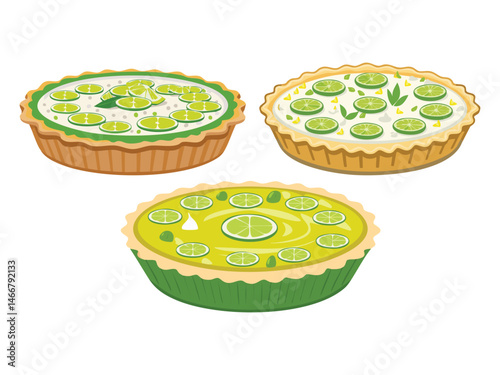 food vector illustration a Key Lime Pie