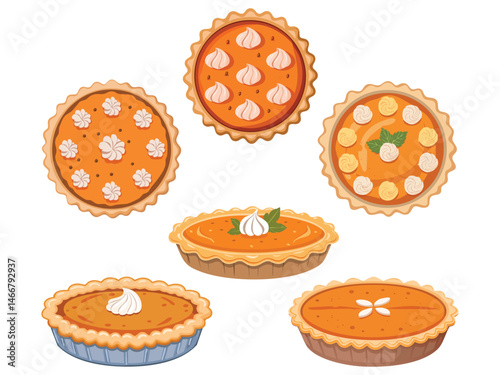 food vector illustration a Pumpkin Pie