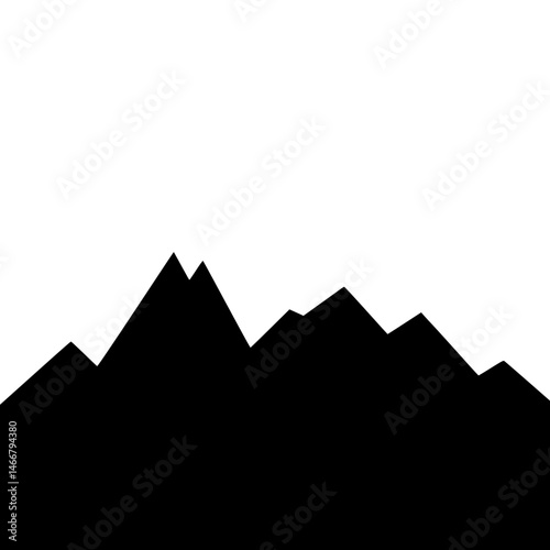 Silhouette of mountain peak