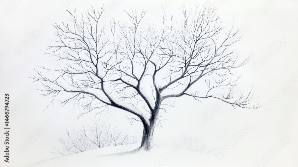 custom made wallpaper toronto digitalA lone tree stands on a hill, its bare branches reaching towards the sky.