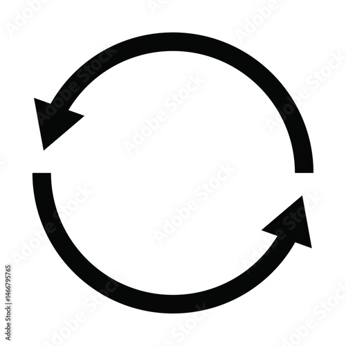 Refresh icon, repeat and reload arrow icon symbol convert button vector illustration.	