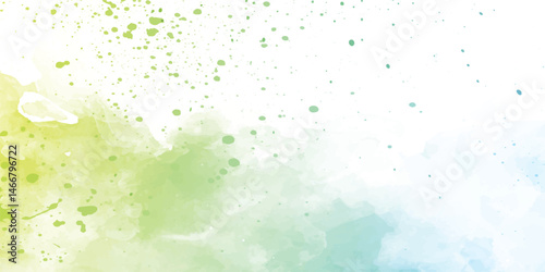 High Resolution Fluid Watercolor Texture with Teal Color Palette for Background, Banner, or Print Media. Abstract watercolor paint background by teal color with liquid fluid texture for background, 