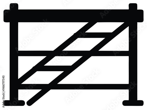 Scaffolding silhouette, silhouette of scaffolding at the building vector illustration