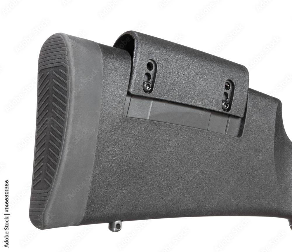 Adjustable cheekpiece on a rifle stock set all the way up