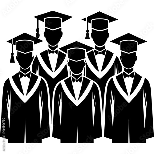 group of students in graduation cap