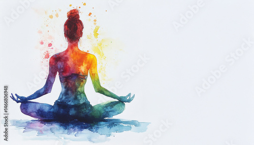 yoga woman in lotus position