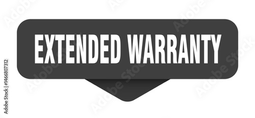 extended warranty sticker. extended warranty sign on transparent background