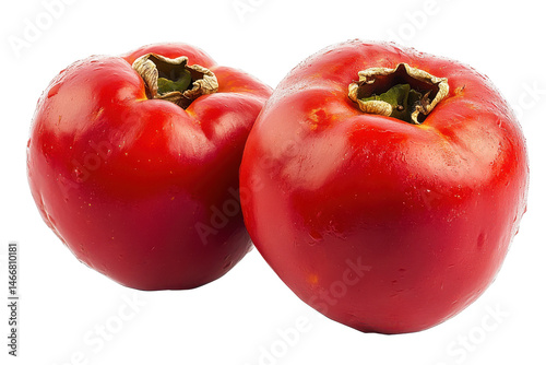 Ripe red bell peppers gleam against black inviting a flavorful bite