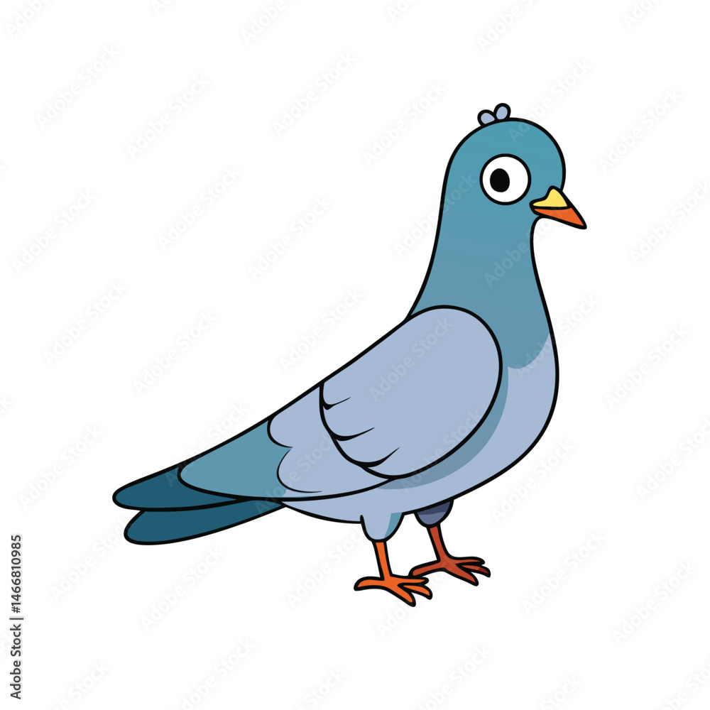Naklejka premium vector illustration of a pigeon