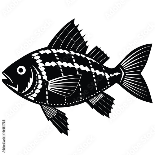 vector illustration of a fish