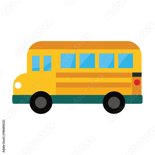 school bus isolated on white