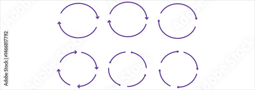 circle arrow icon set. Blue circular arrow icon, refresh, reload arrow icon symbol sign. Blue Reload vector icon set. repeat vector. restart or reset sign