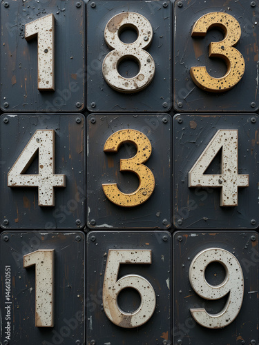 set of numbers to indicate apartment numbers