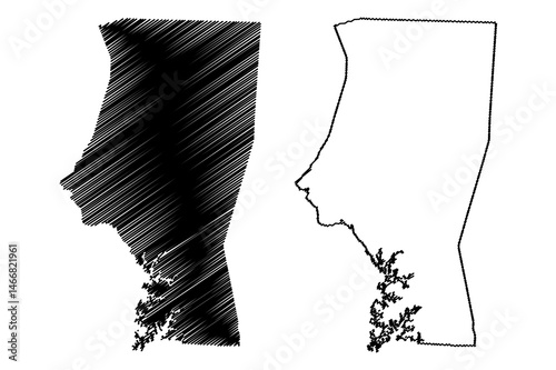 Iredell County, North Carolina State (U.S. county, United States of America, USA, U.S., US) map vector illustration, scribble sketch Iredell map photo
