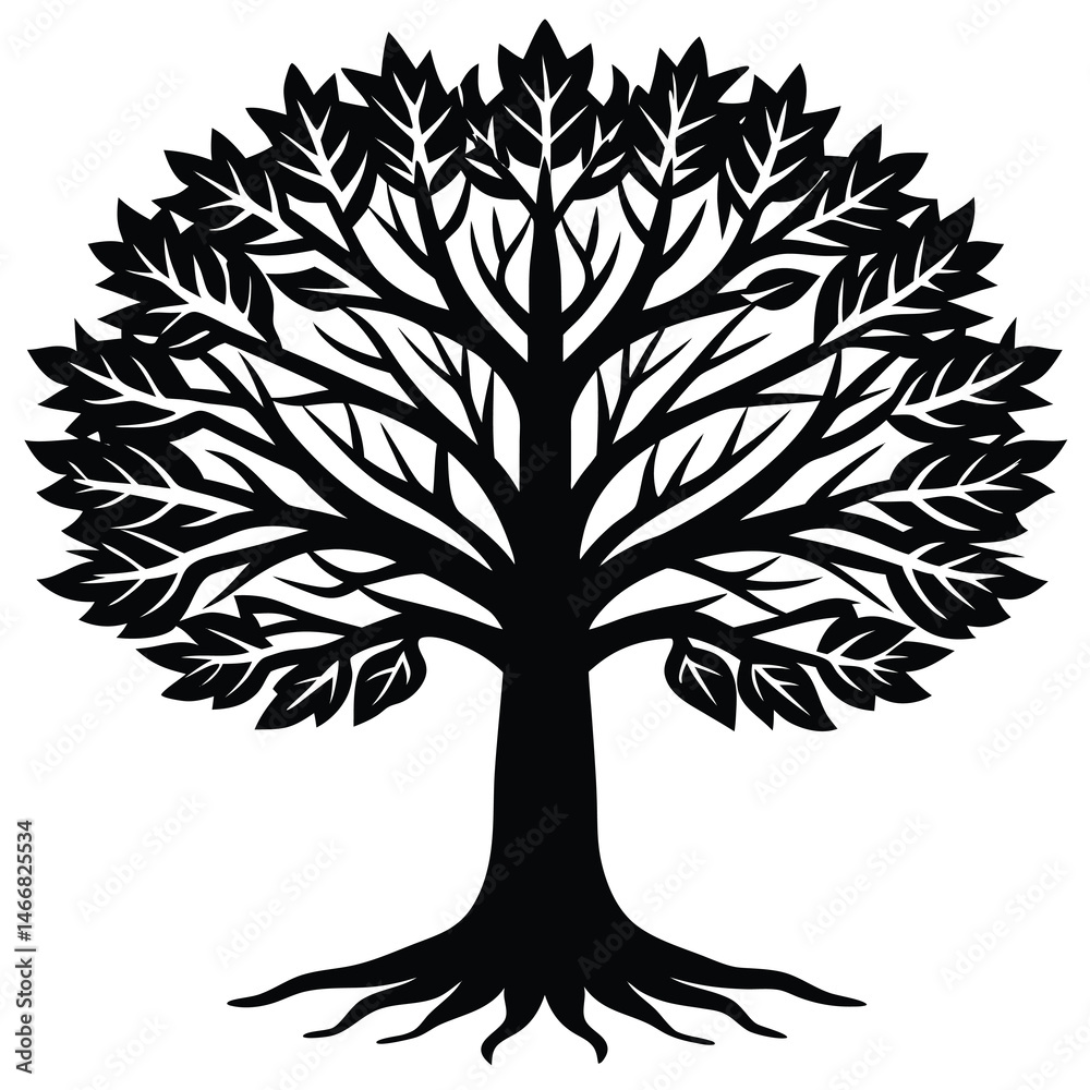 Fototapeta premium vector tree silhouette