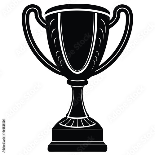 Gold cup isolated on white background