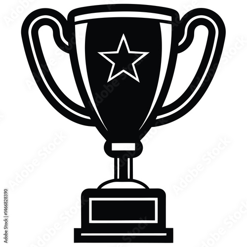 Gold cup isolated on white background