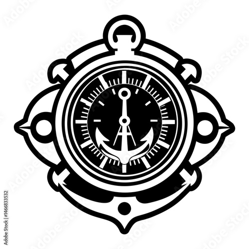 A glyph style icon of barometer symbol