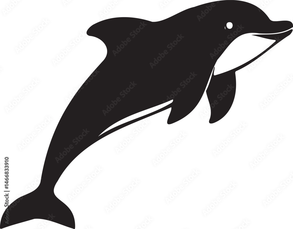 custom made wallpaper toronto digitalDolphin silhouette vector artwork, cute dolphin