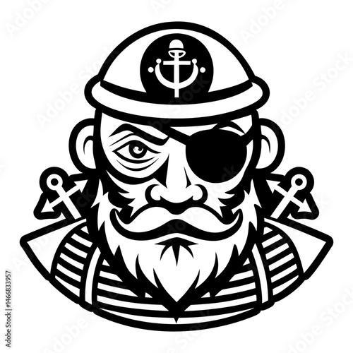 A glyph style icon of pirate symbol