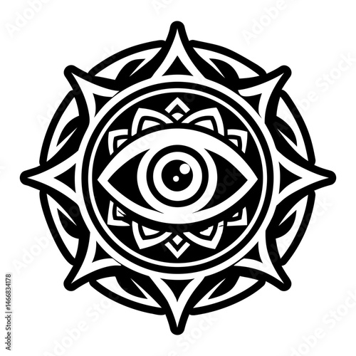 A filled style icon of leviathan eye symbol