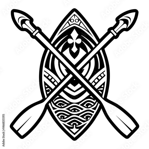 A filled style icon of canoe symbol
