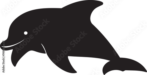 Wallpaper Mural Dolphin silhouette vector artwork, cute dolphin Torontodigital.ca