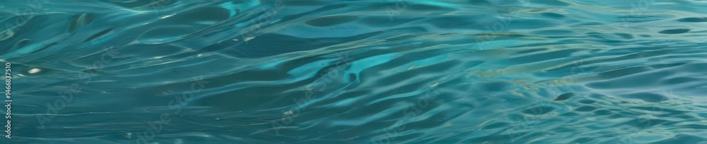 Obraz premium Abstract swirling aqua and teal water ripples, calming background, visual, minimalist, aqua