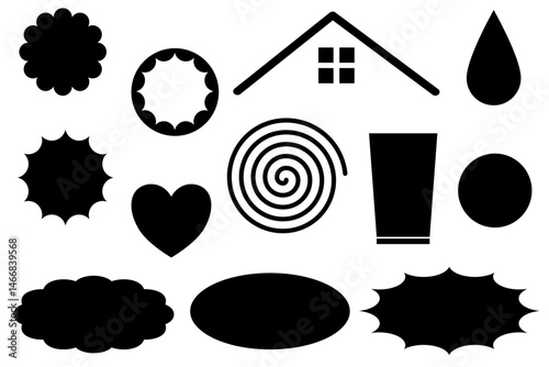 A set of Graphic or Web design elements