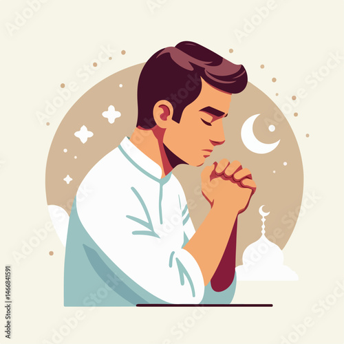illustration of people praying 