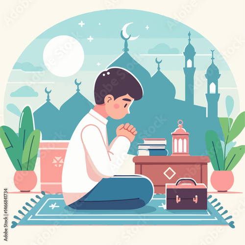 illustration of people praying 