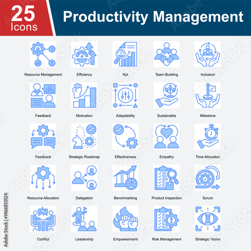 Productivity Management focuses on the processes and strategies for improving team efficiency, resource allocation, goal achievement, and performance tracking in the workplace.