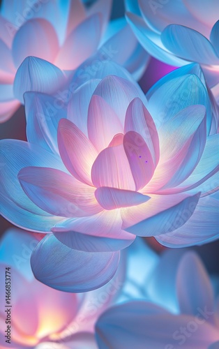 Beautiful abstract floral background with soft blue and pink tones for use in design and art projects