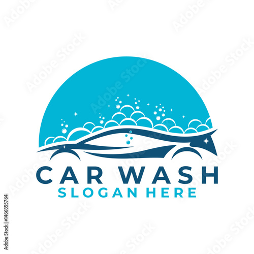 Car washing logo design vector template
