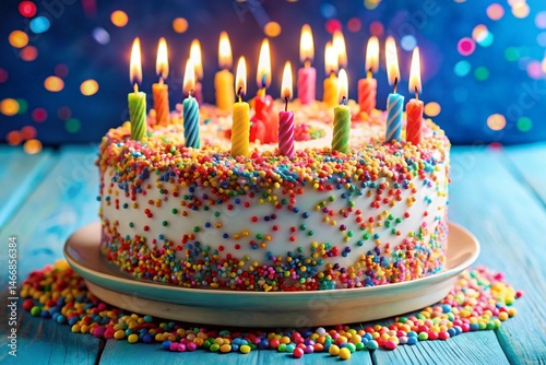 birthday cake and candles