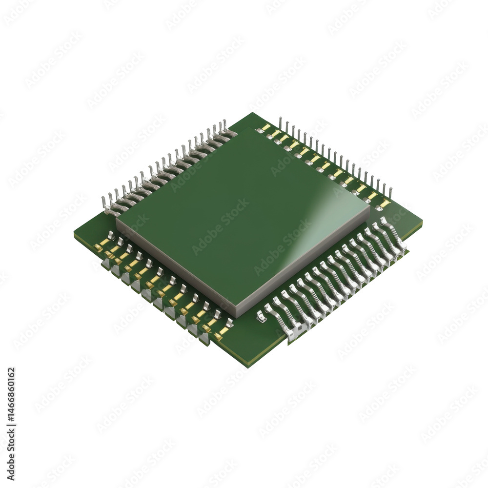 High-Performance Microchip with Integrated Circuit Design for Electronics Applications on transparent background High-Performance Microchip with Integrated Circuit Design for Electronics Applications on transparent background