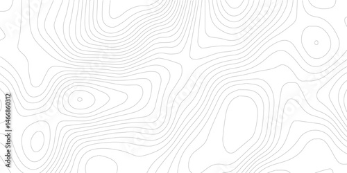 Topographic map background geographic line map with elevation assignments. Modern design with White background with topographic wavy pattern design.paper texture Imitation of a geographical map shades