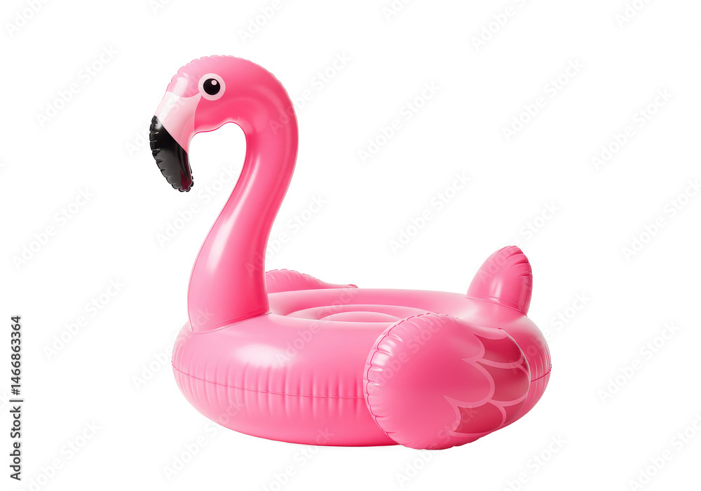 Pink flamingo pool float isolated on transparent background Pink flamingo pool float isolated on transparent background