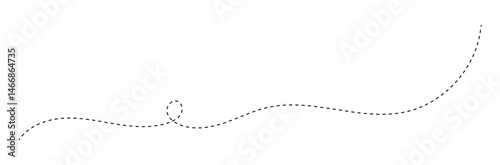 Long dashed hand drawn squiggle, vector icon isolated on transparent background. EPS 10	
