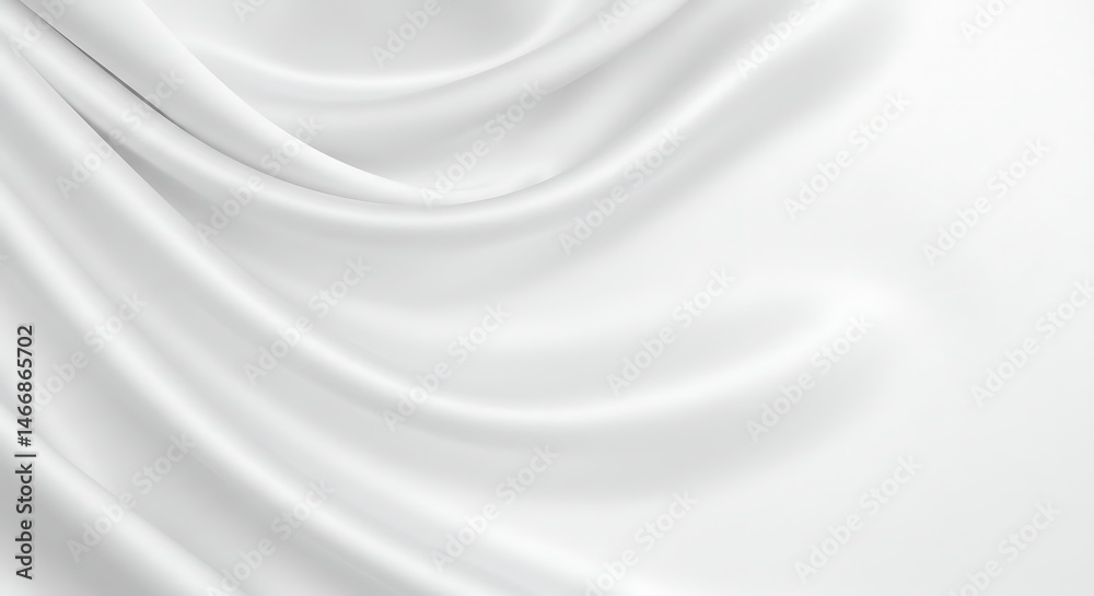 Obraz premium Smooth White Silk Drapery: Elegant Background Texture